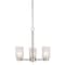 Westinghouse Chandelier 60W 3-Light Sylvestre, Brushed Nickel Frosted Seeded Glass 6227500 - alternate 1